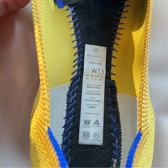 Rothy’s The Point Sunflower size 7.5 - Picture 6 of 6